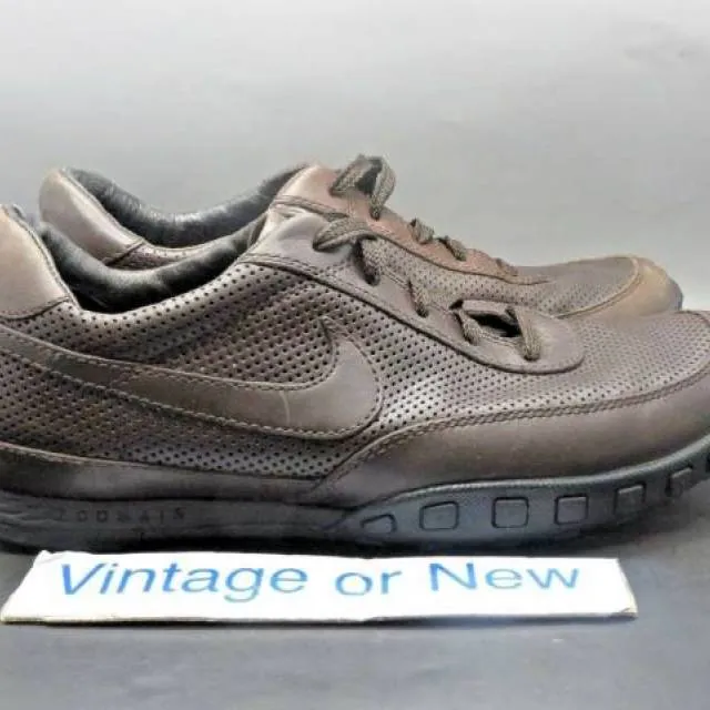 Men's nike waffle racer iii dark cinder black brown running shoes 2008 sz 7.5