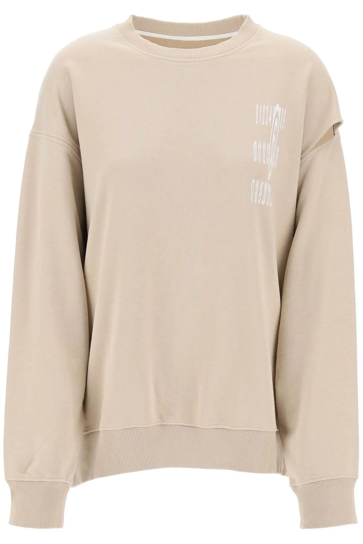 MM6 Maison Margiela  |Crew Neck Long Sleeves Plain Cotton Hoodies & Sweatshirts