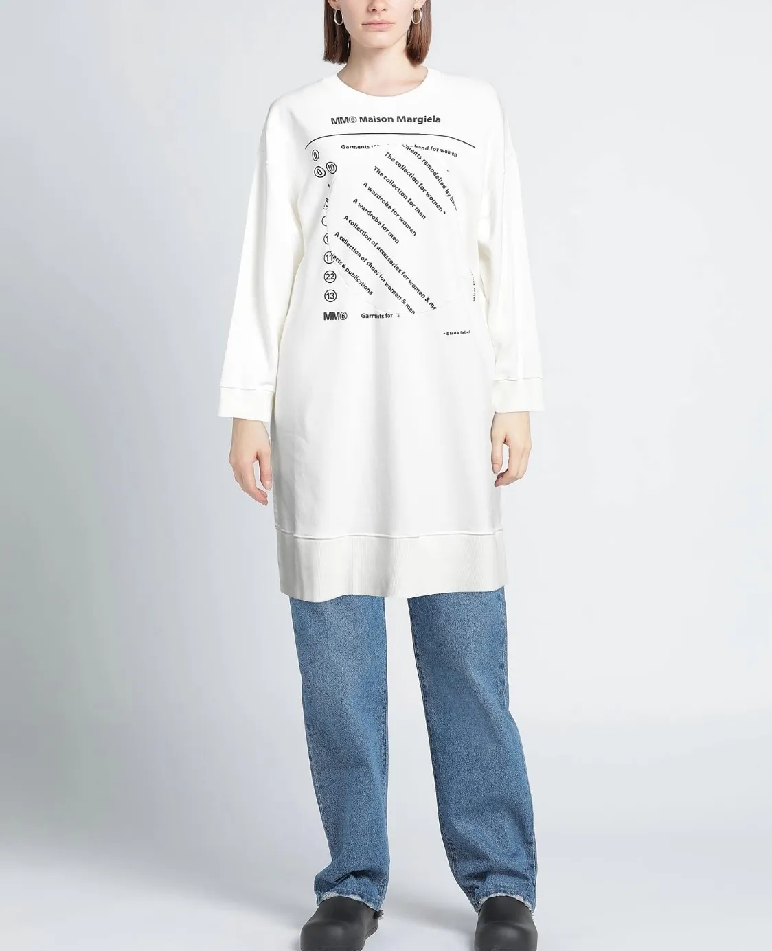 MM6 Maison Margiela  |Crew Neck Sweat Long Sleeves Cotton Logo