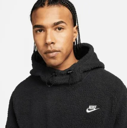 Nike  |Unisex Street Style Shearling Logo Hoodies & Sweatshirts