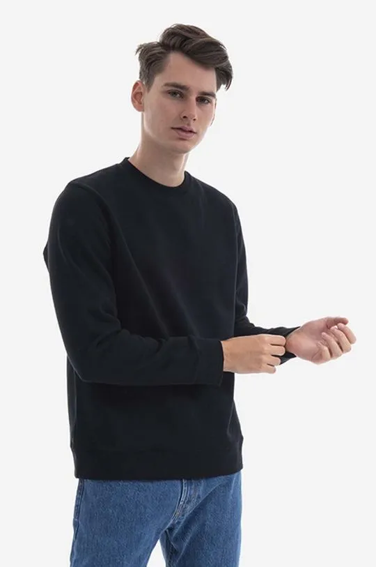 Norse Projects cotton sweatshirt Vagn Classic Crew men's black color