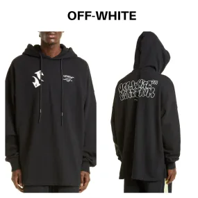 Off-White  |Street Style Plain Hoodies