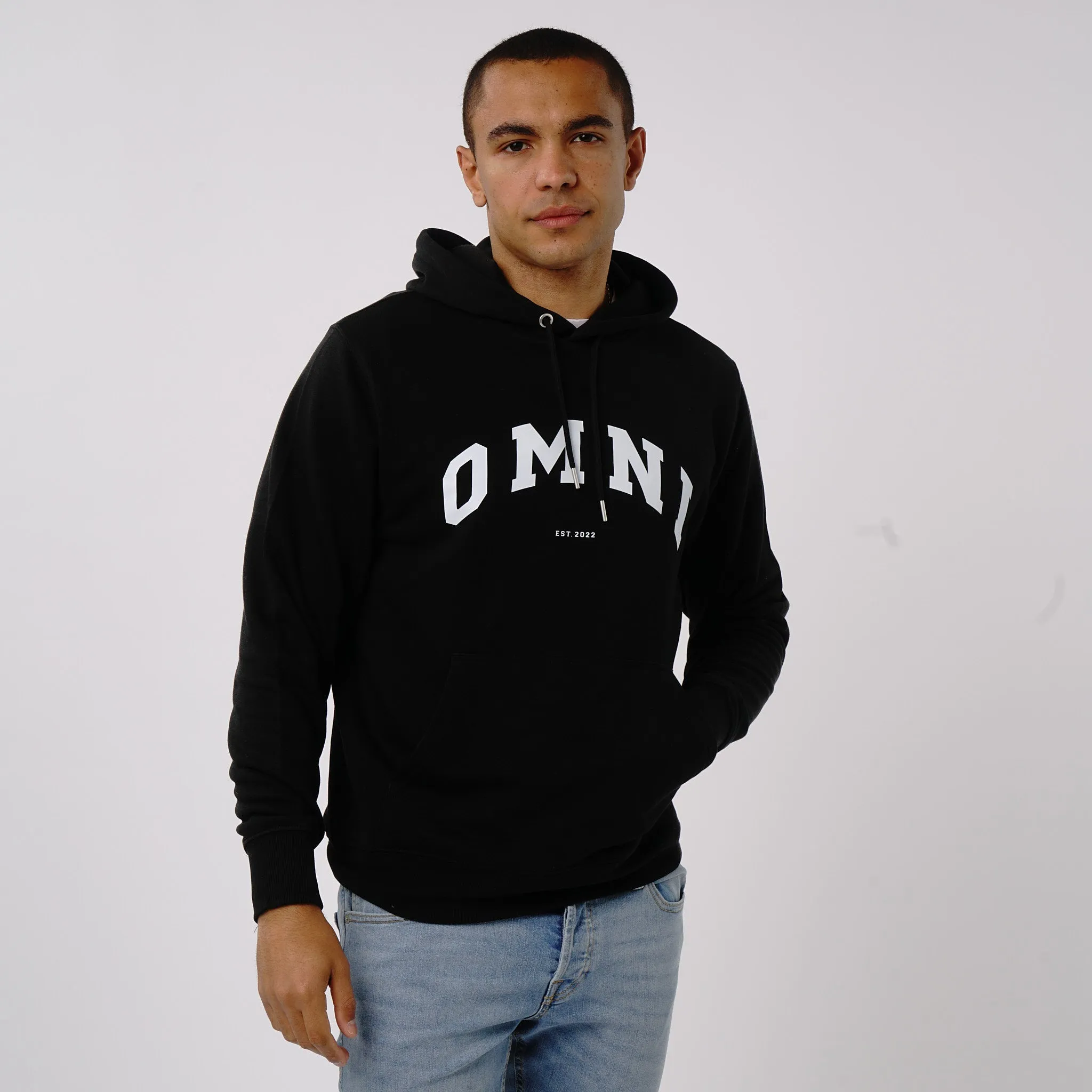 Omnitau Men's Prepster Organic Cotton Hoodie - Black