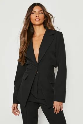 Open Back Tailored Fitted Blazer