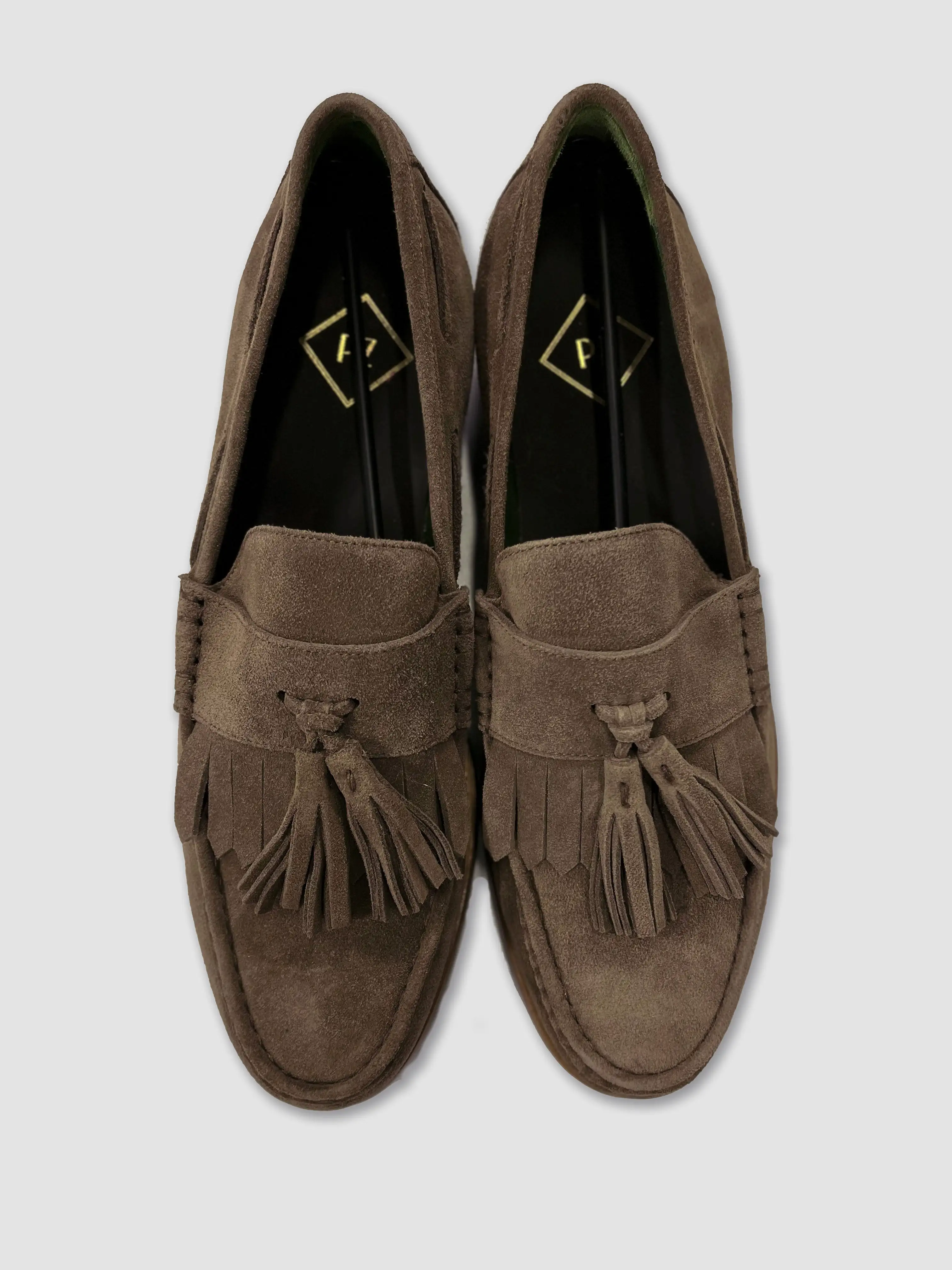 Pal Zileri Men's Suede Tassel Loafers -  BROWN