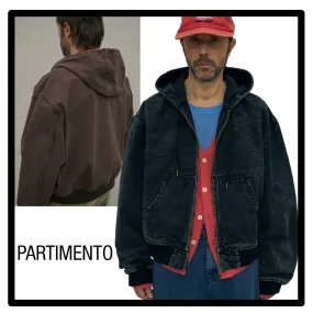 PARTIMENTO  |Street Style Collaboration Cotton Logo Hoodies & Sweatshirts