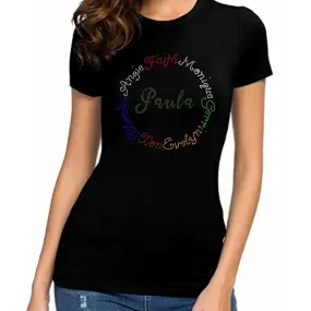 Paula's Infinity Circle Custom Rhinestone T-shirt