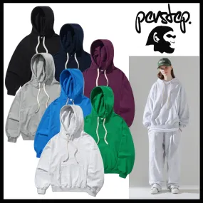 perstep  |Unisex Street Style Cotton Logo Clear Flame Hoodies