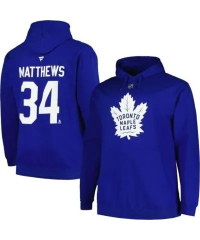 Profile Men's NHL Auston Matthews Toronto Maple Leafs Big & Tall Name & Number Pullover Hoodie