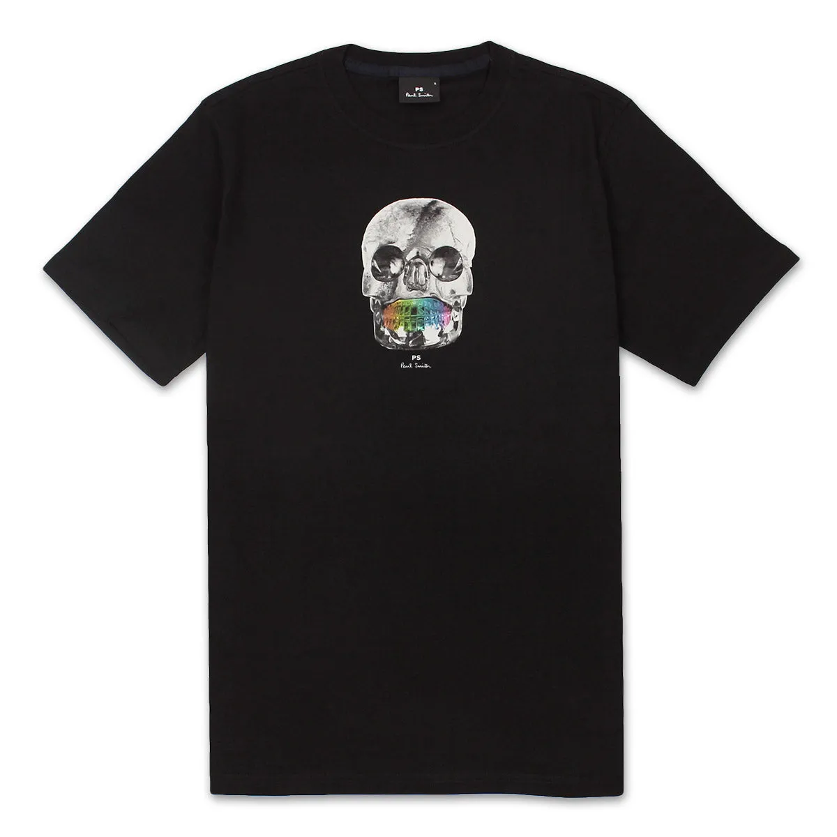 PS Paul Smith - Skull Rainbow Teeth Print T-Shirt in Black