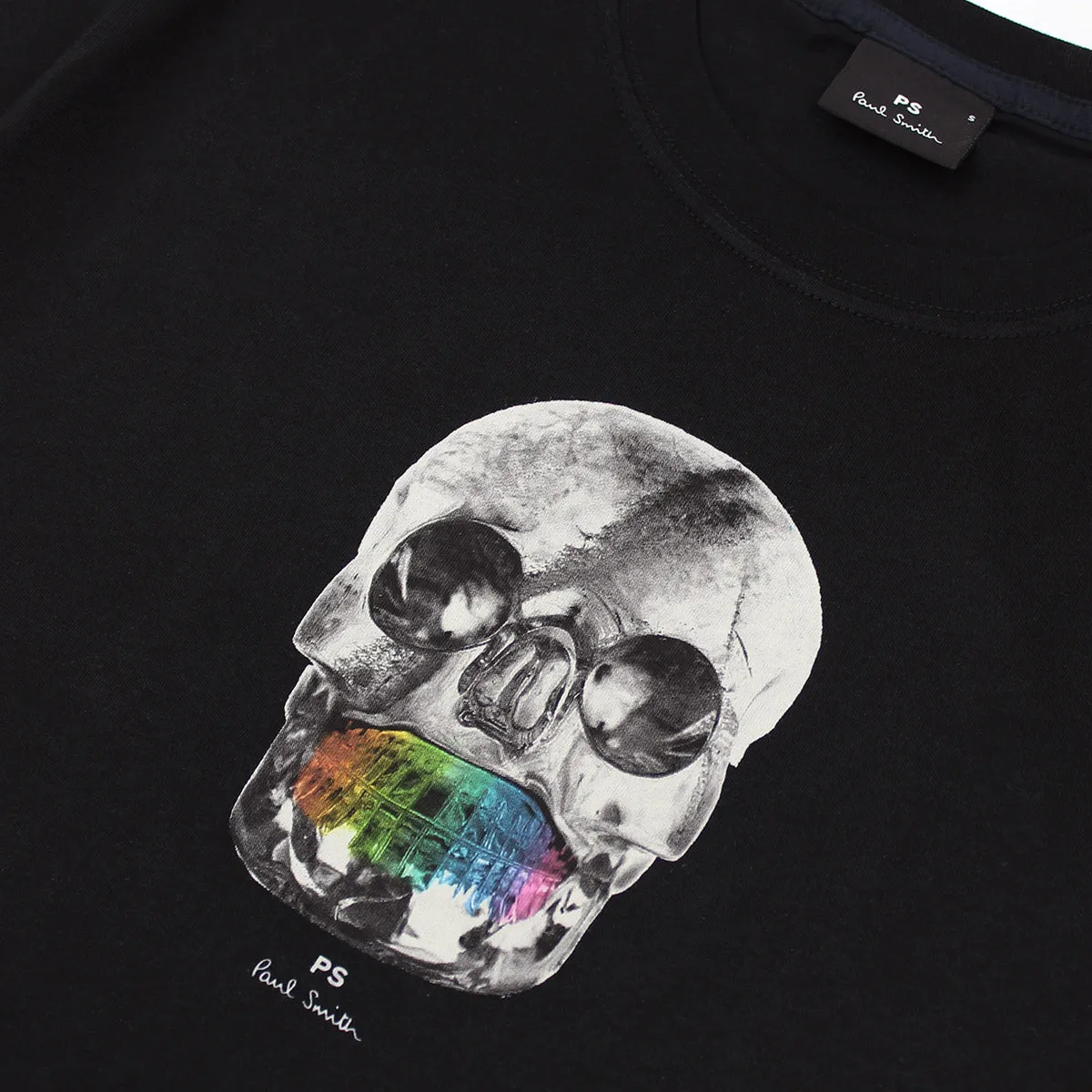 PS Paul Smith - Skull Rainbow Teeth Print T-Shirt in Black