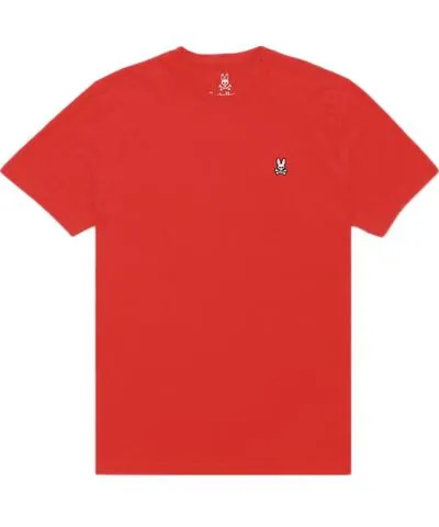 Psycho Bunny Classic Crew Neck Brilliant Red Men's Tee Shirt B6U014CRPC-BRI