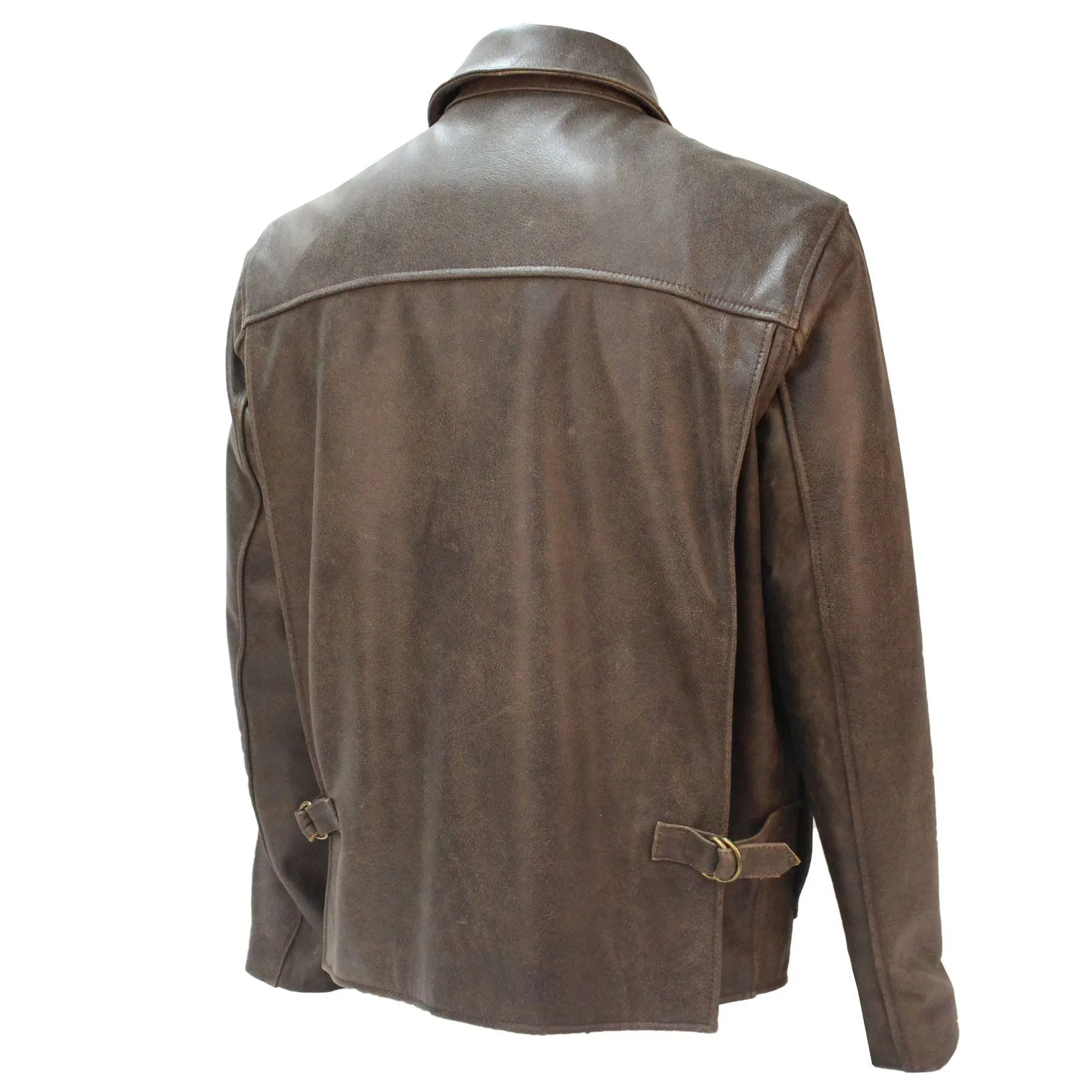 Raiders of Lost Ark Leather Jacket in Pre-distressed Hide