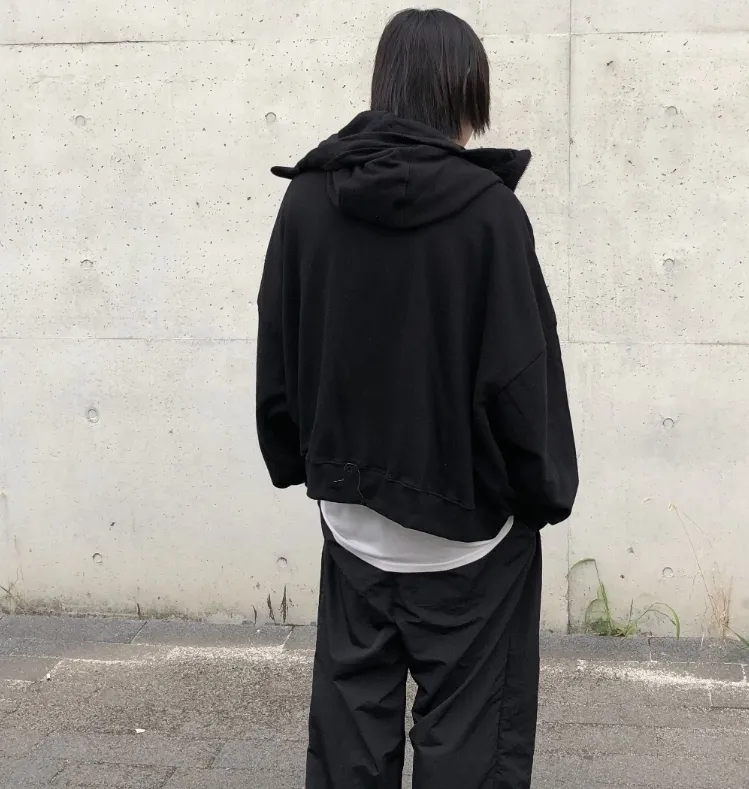 RASHOMONG  |Unisex Street Style Plain Cotton Oversized Hoodies