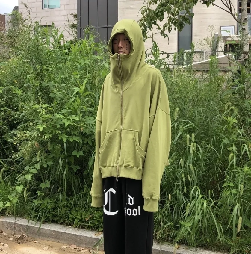 RASHOMONG  |Unisex Street Style Plain Cotton Oversized Hoodies