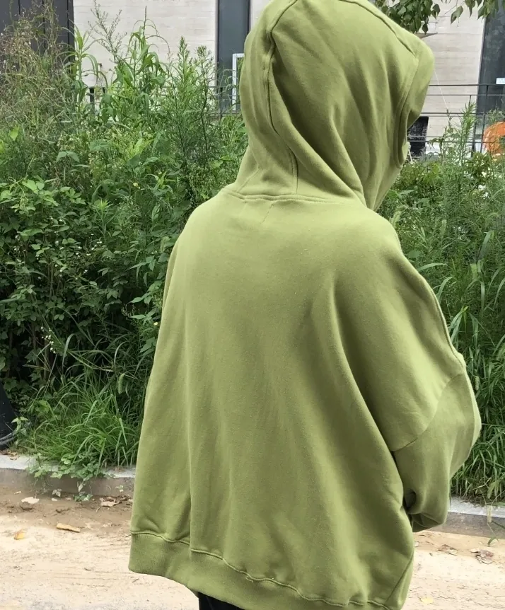 RASHOMONG  |Unisex Street Style Plain Cotton Oversized Hoodies