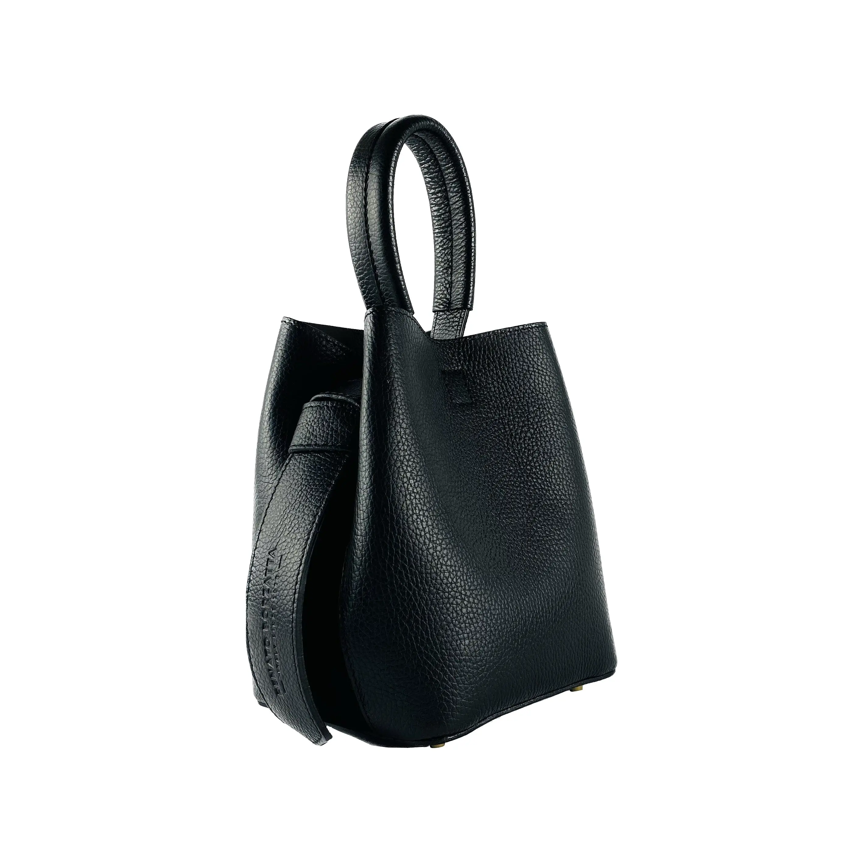 RB1006A | Women's Bucket Bag with Shoulder Bag in Genuine Leather | 16 x 14 x 21 cm