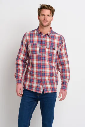 Red Long Sleeve Checked Shirt