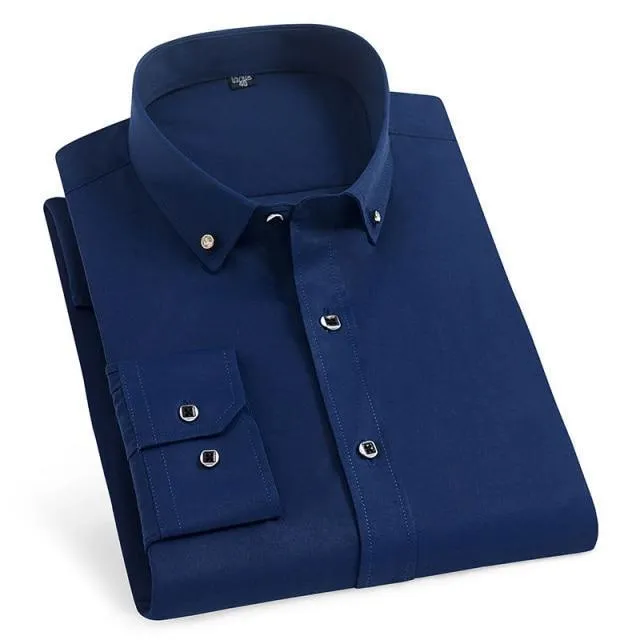 Refined Gentleman Men Dress Shirt