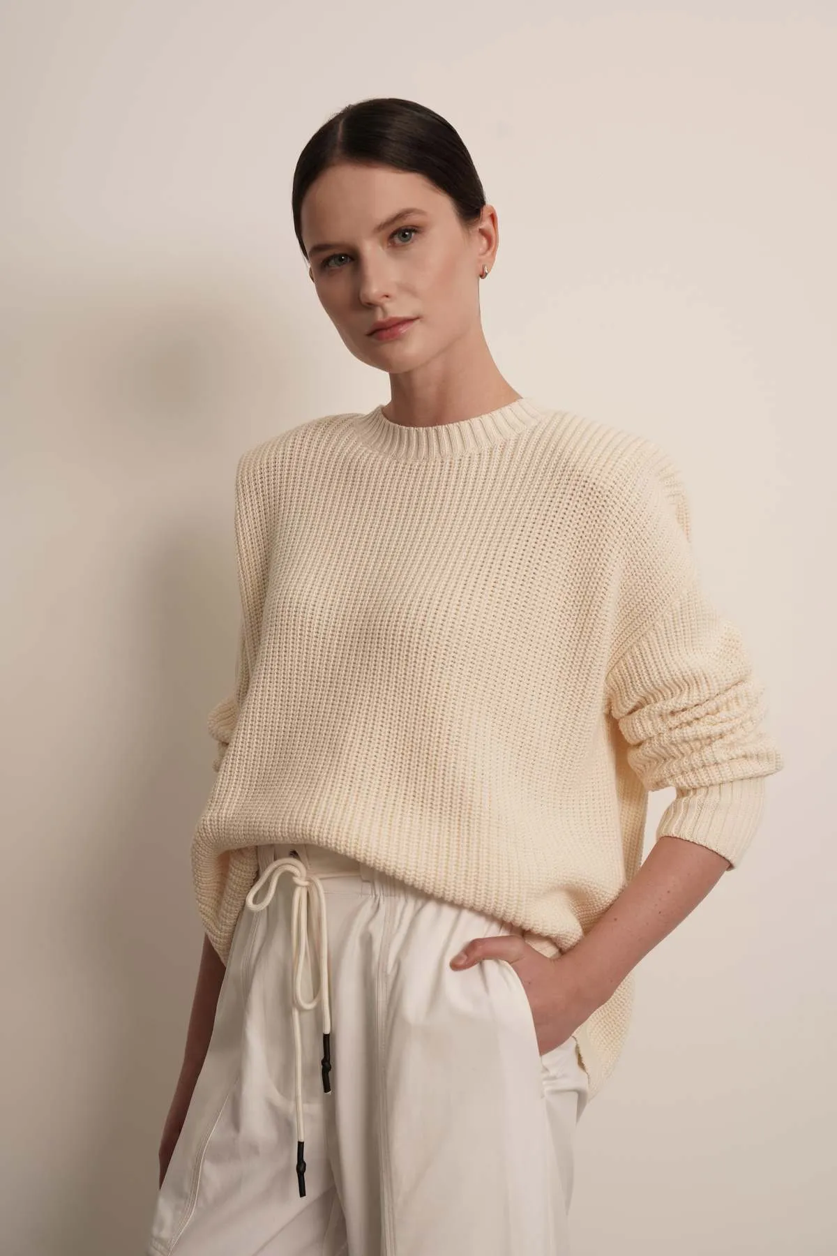 Rene Cotton Sweater - Ivory