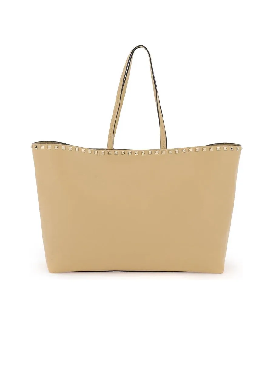 Rockstud Grainy Tote Bag