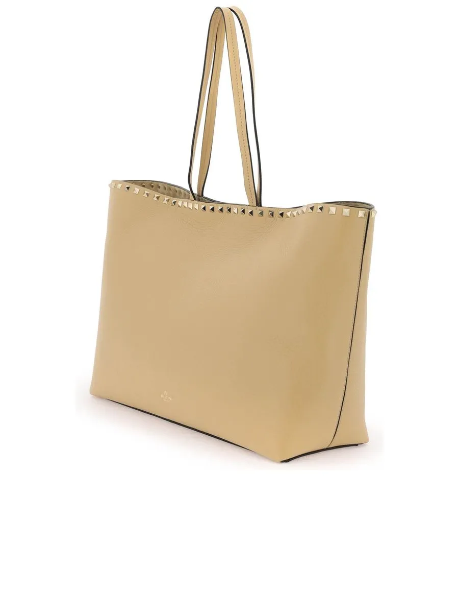 Rockstud Grainy Tote Bag