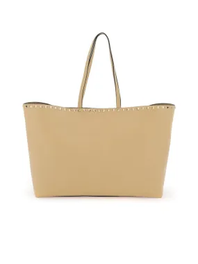 Rockstud Grainy Tote Bag