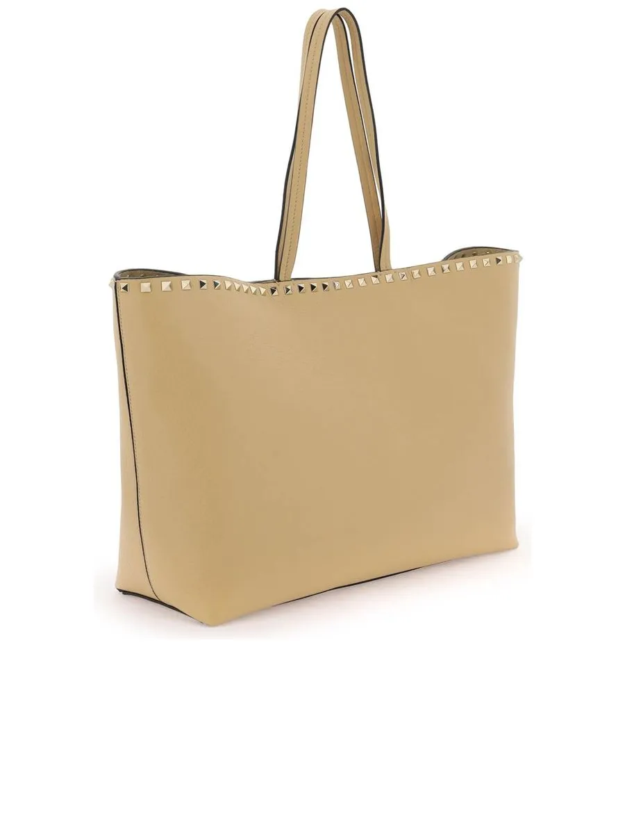 Rockstud Grainy Tote Bag