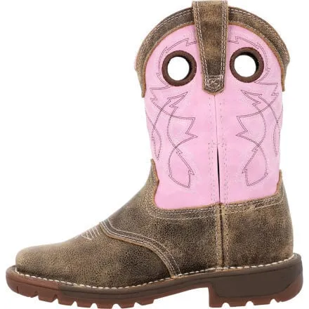 Rocky Girls 8 Big Kids Legacy 32 Pink Square Toe Waterproof Western Boot