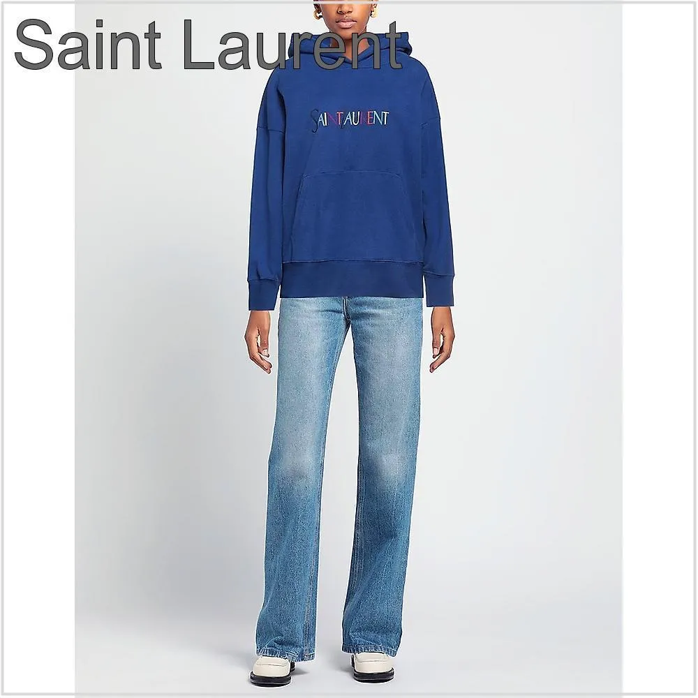 Saint Laurent  |Street Style Long Sleeves Cotton Hoodies & Sweatshirts