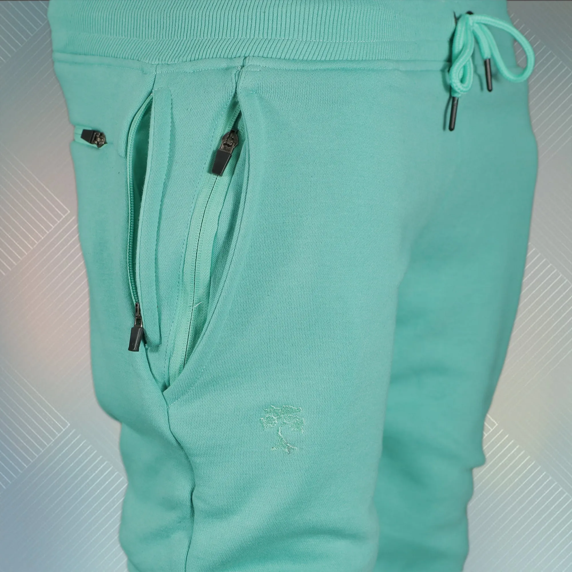 Seafoam Unbasic Fleece Stash Pocket Sunset Park Tapered Jogger Pants | Fleece Seafoam Sweatpants