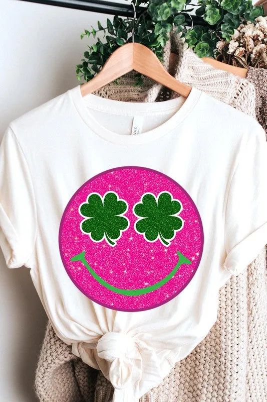 Smile Glitter Graphic Tee Shirt