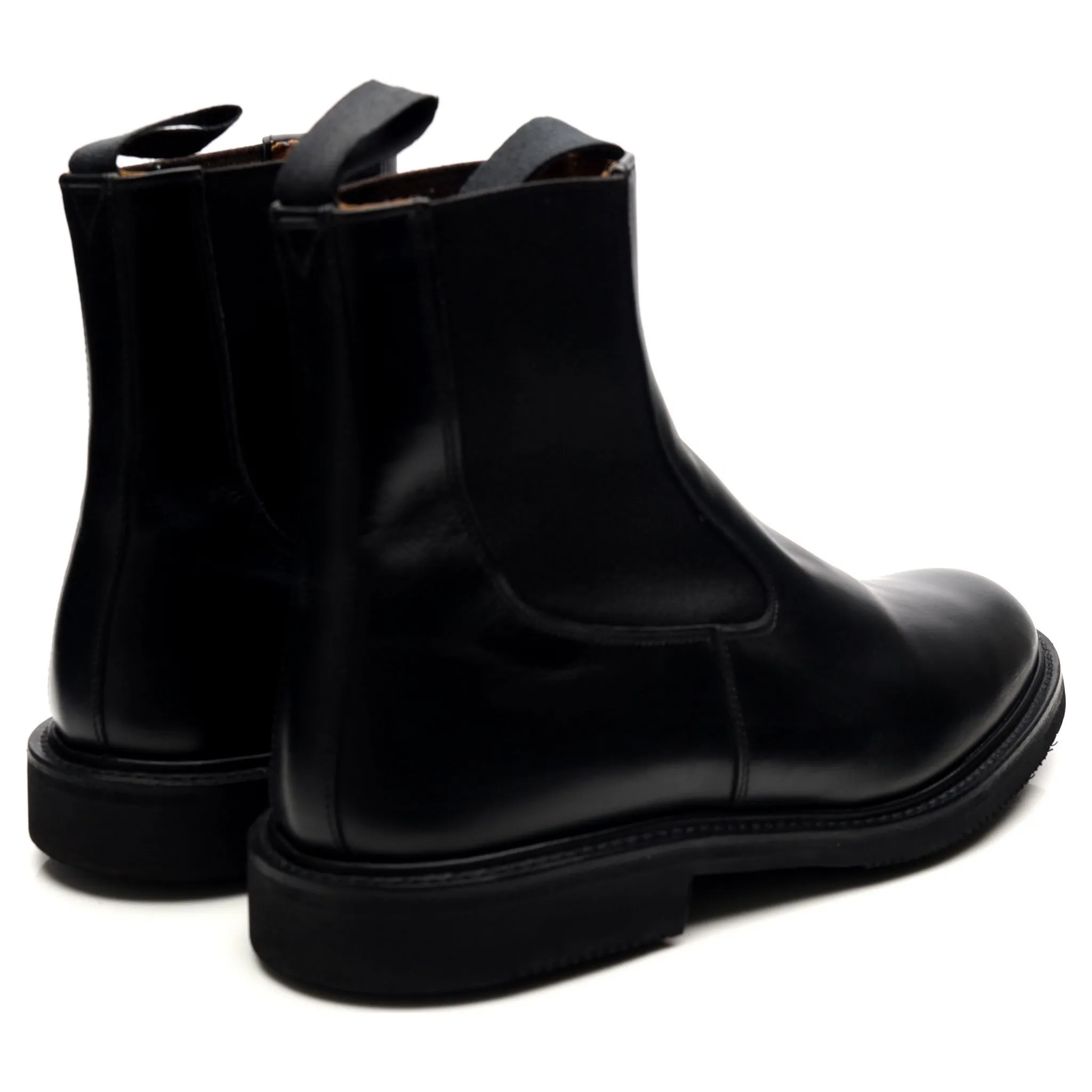 'Stephen' Black Leather Chelsea Boots UK 9