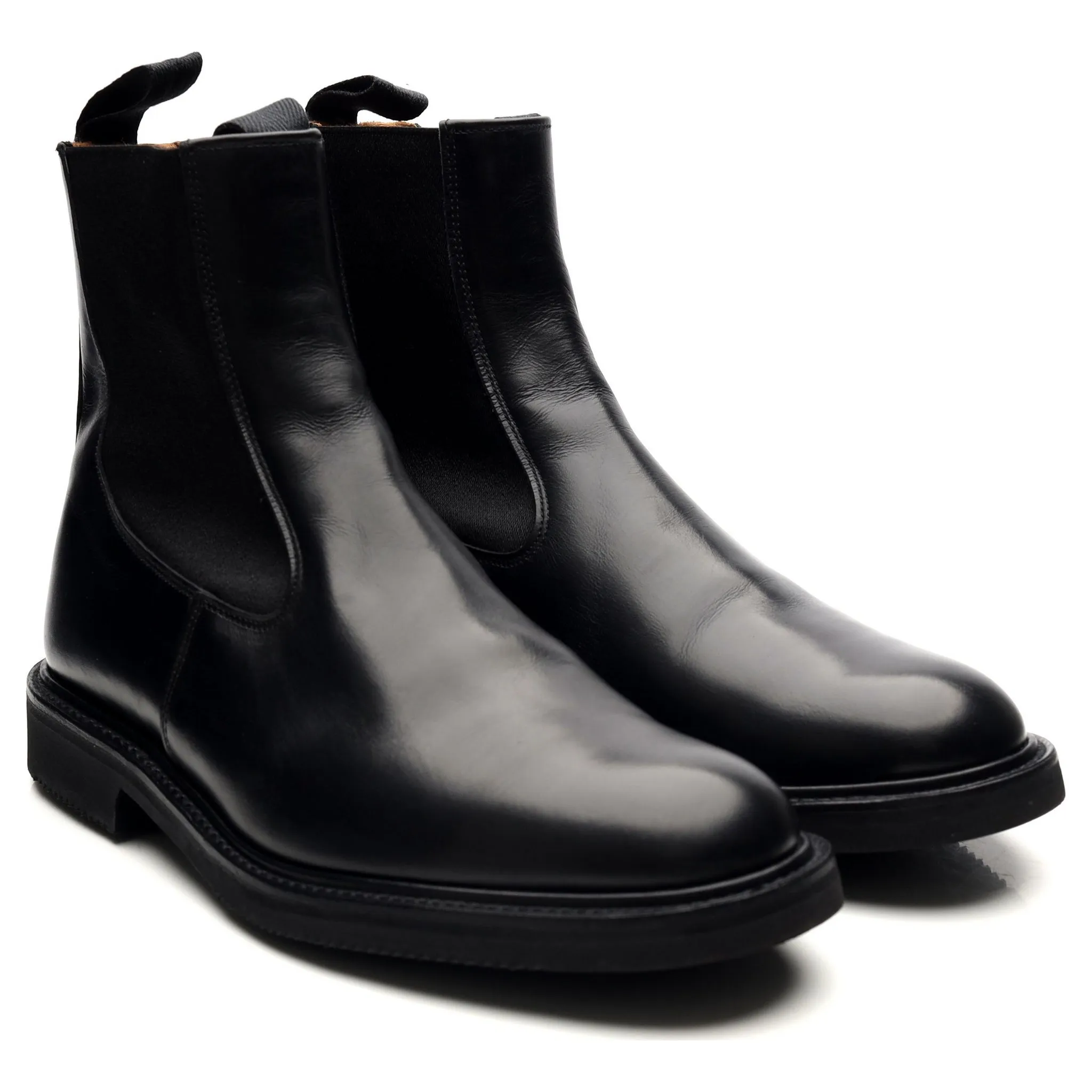 'Stephen' Black Leather Chelsea Boots UK 9