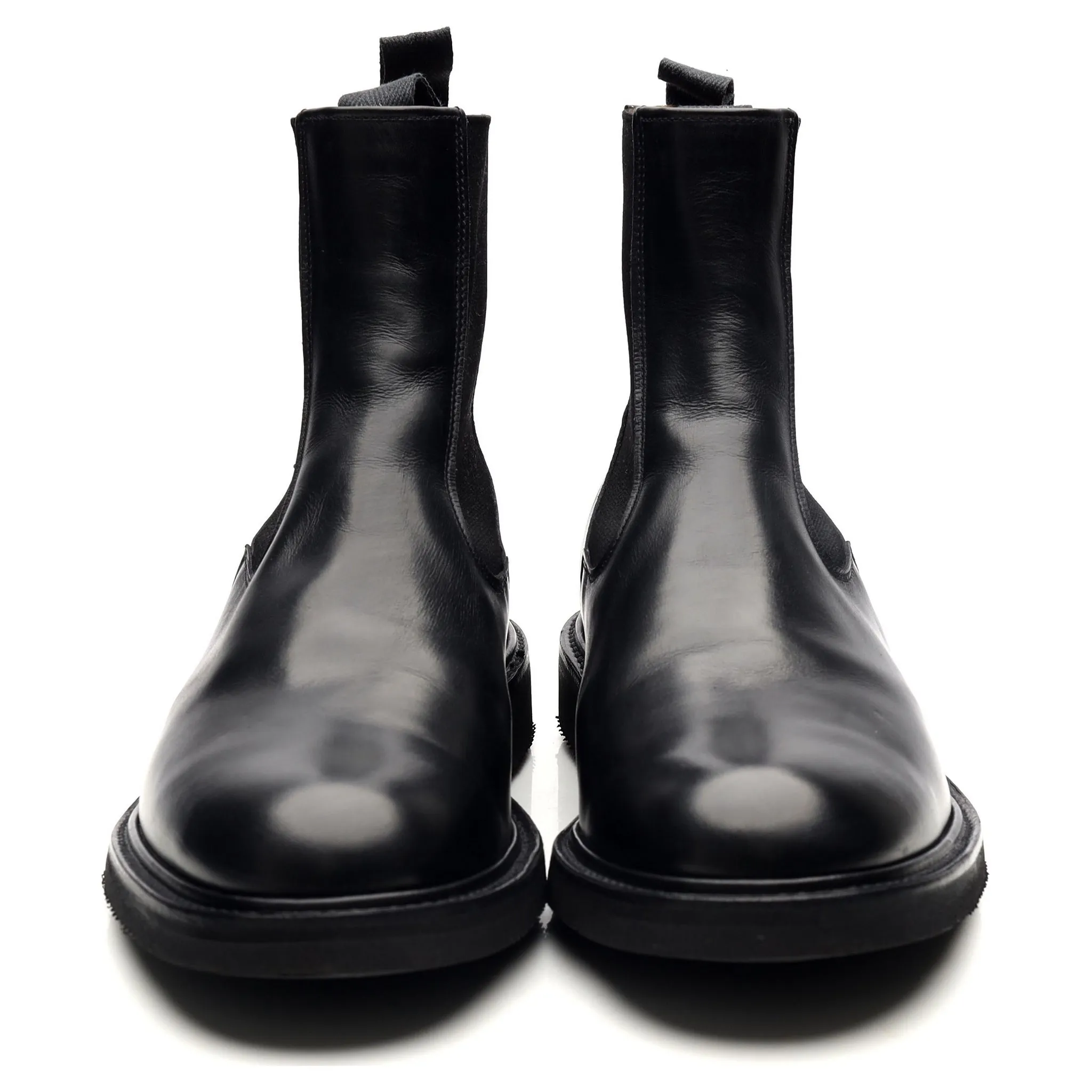 'Stephen' Black Leather Chelsea Boots UK 9