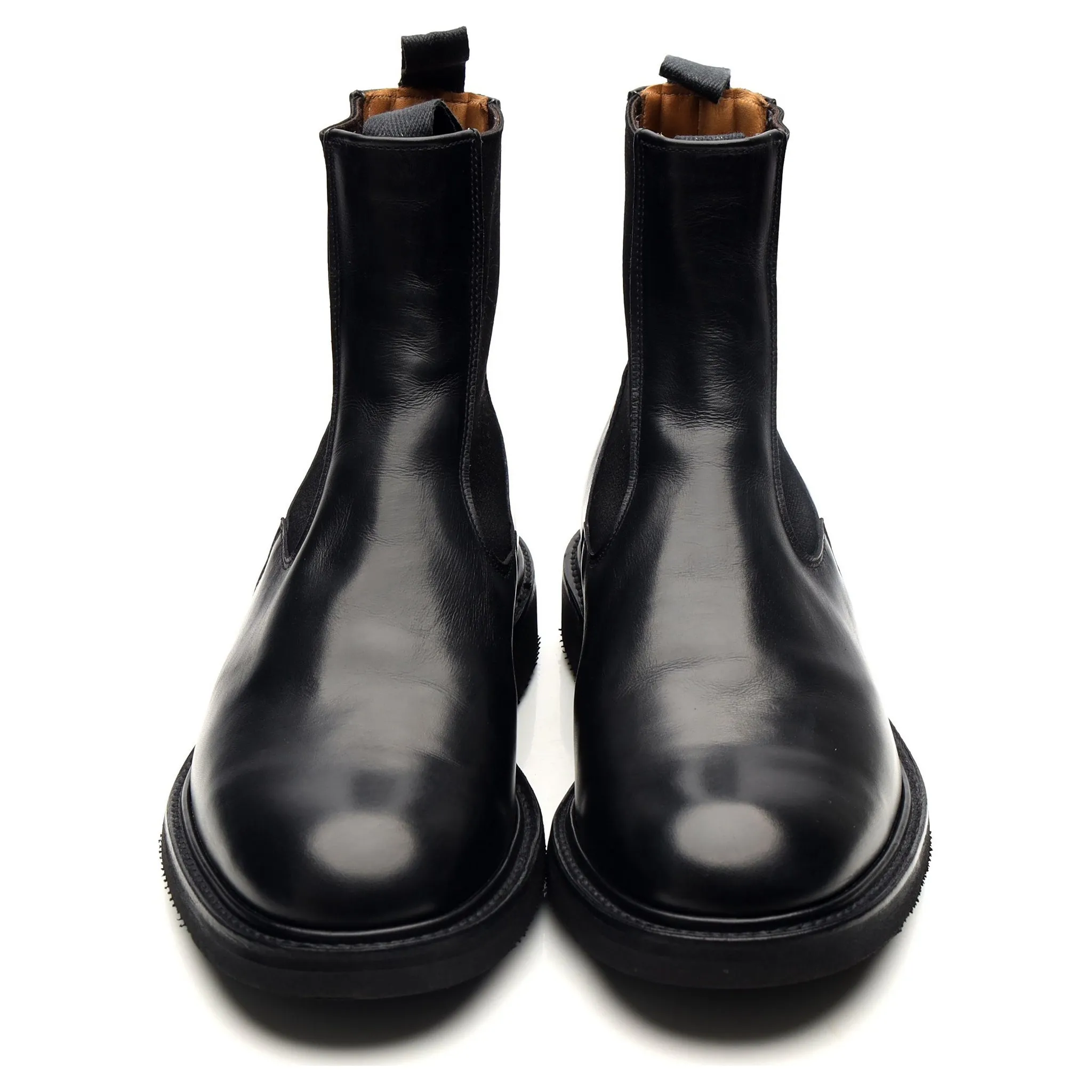 'Stephen' Black Leather Chelsea Boots UK 9