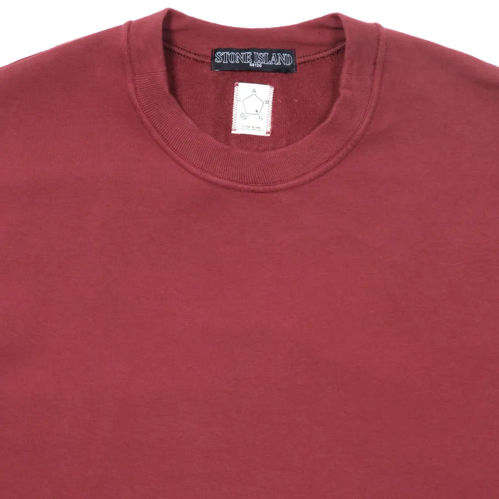 Stone Island Shadow Project Garment Dyed Fleece CrewBordeaux