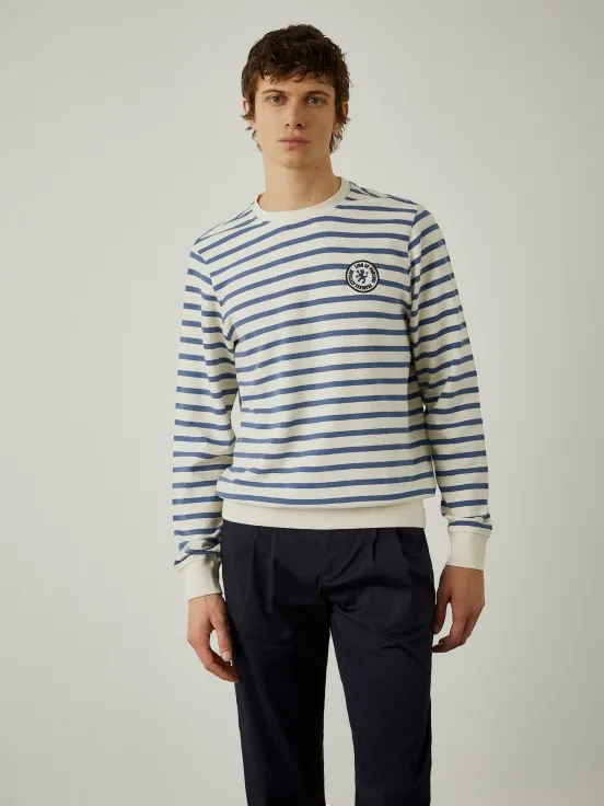 Striped cotton sweater