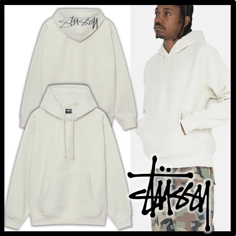 STUSSY  |Unisex Street Style Logo Skater Style Hoodies