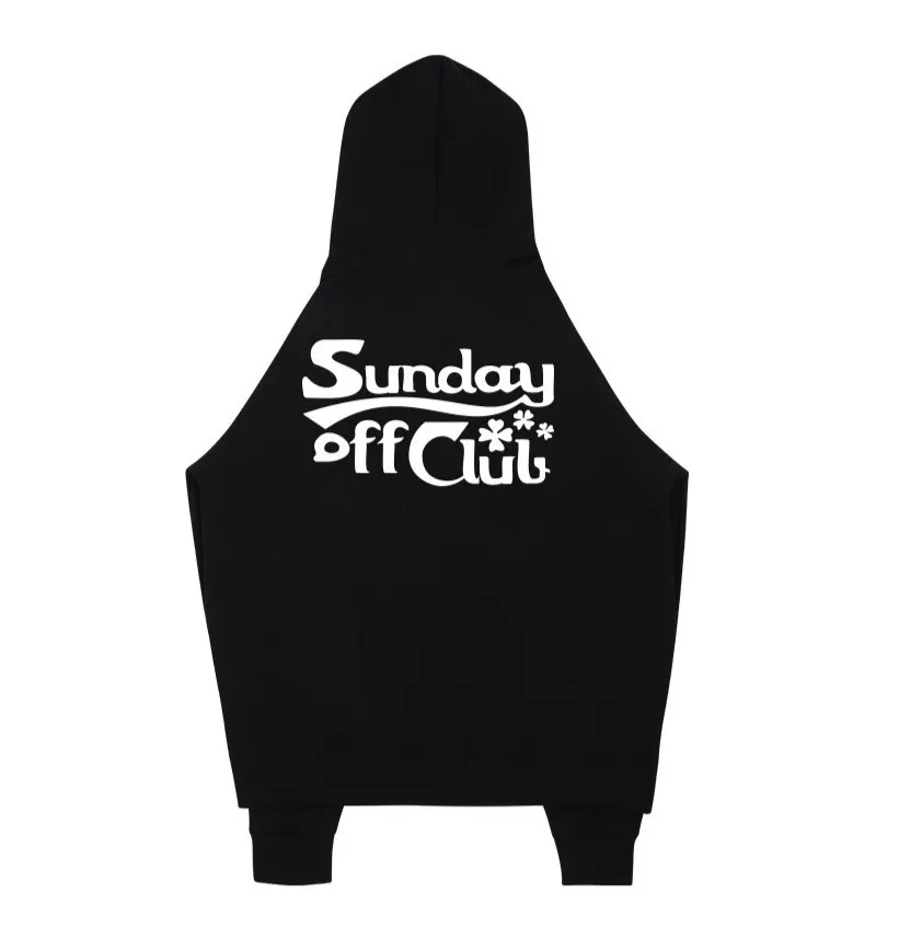 SUNDAYOFFCLUB  |Unisex Street Style Long Sleeves Logo Hoodies