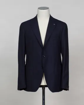 Tagliatore Super 110's Wool Stretch Jacket / Navy