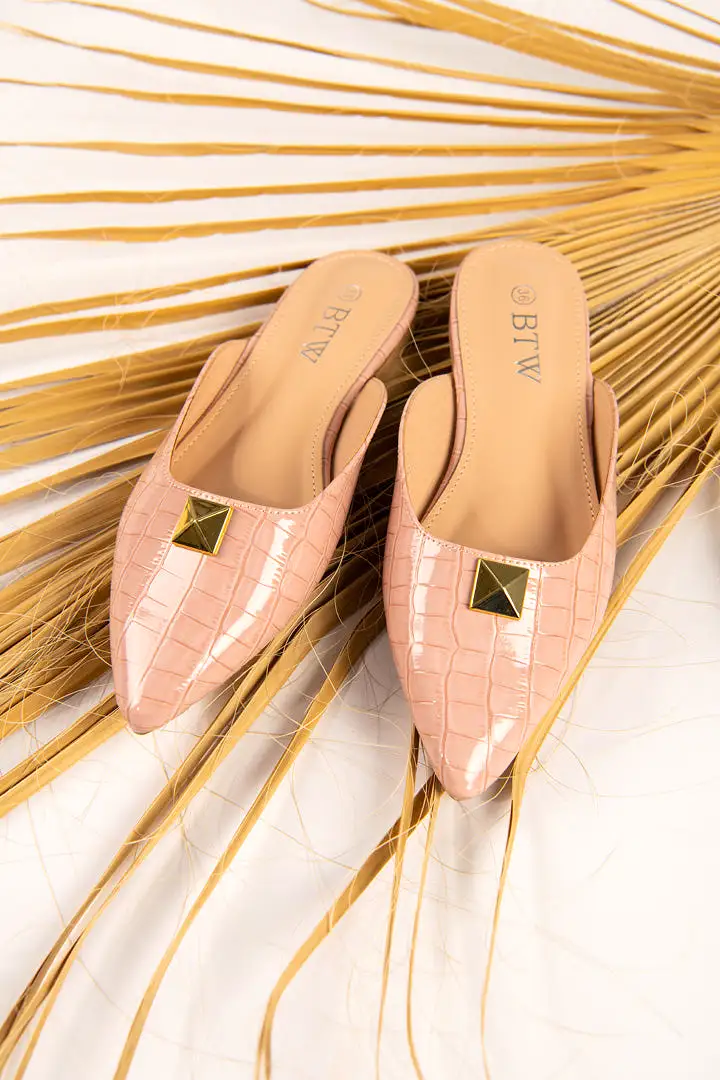 TEXTURED MULES