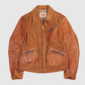 Thedi Leathers 2-Tone Canvas Buffalo Leather Jacket