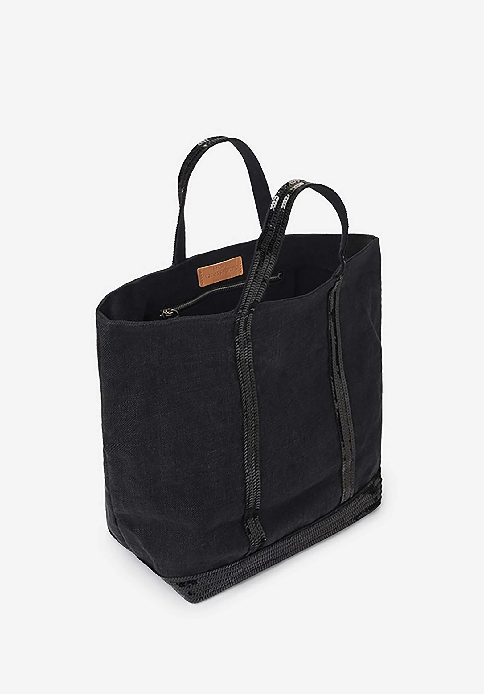 Tote Bag Linen Cabas M Ve31-v40413 Black