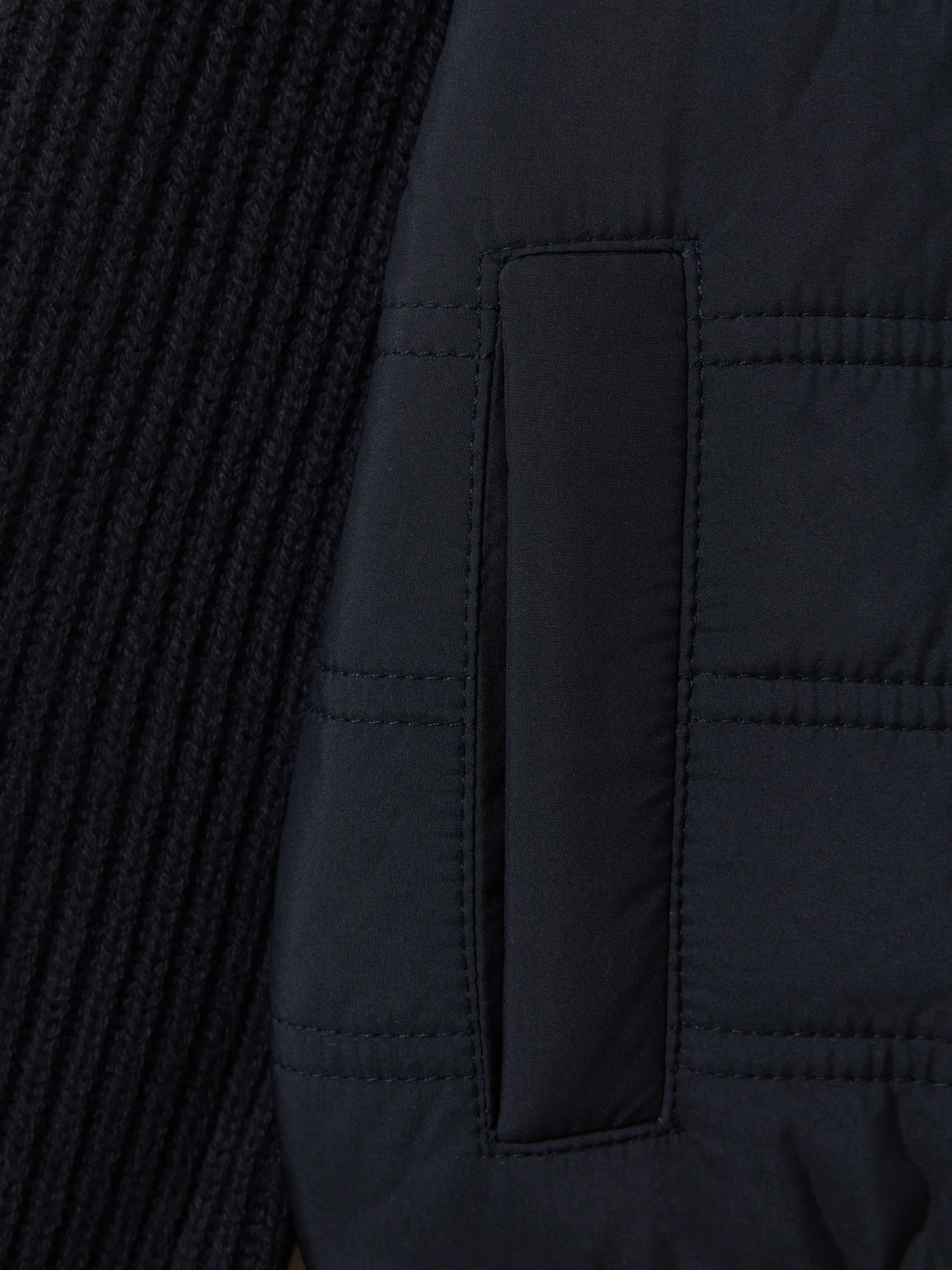 Trainer Hybrid Zip Through Quilted Jacket