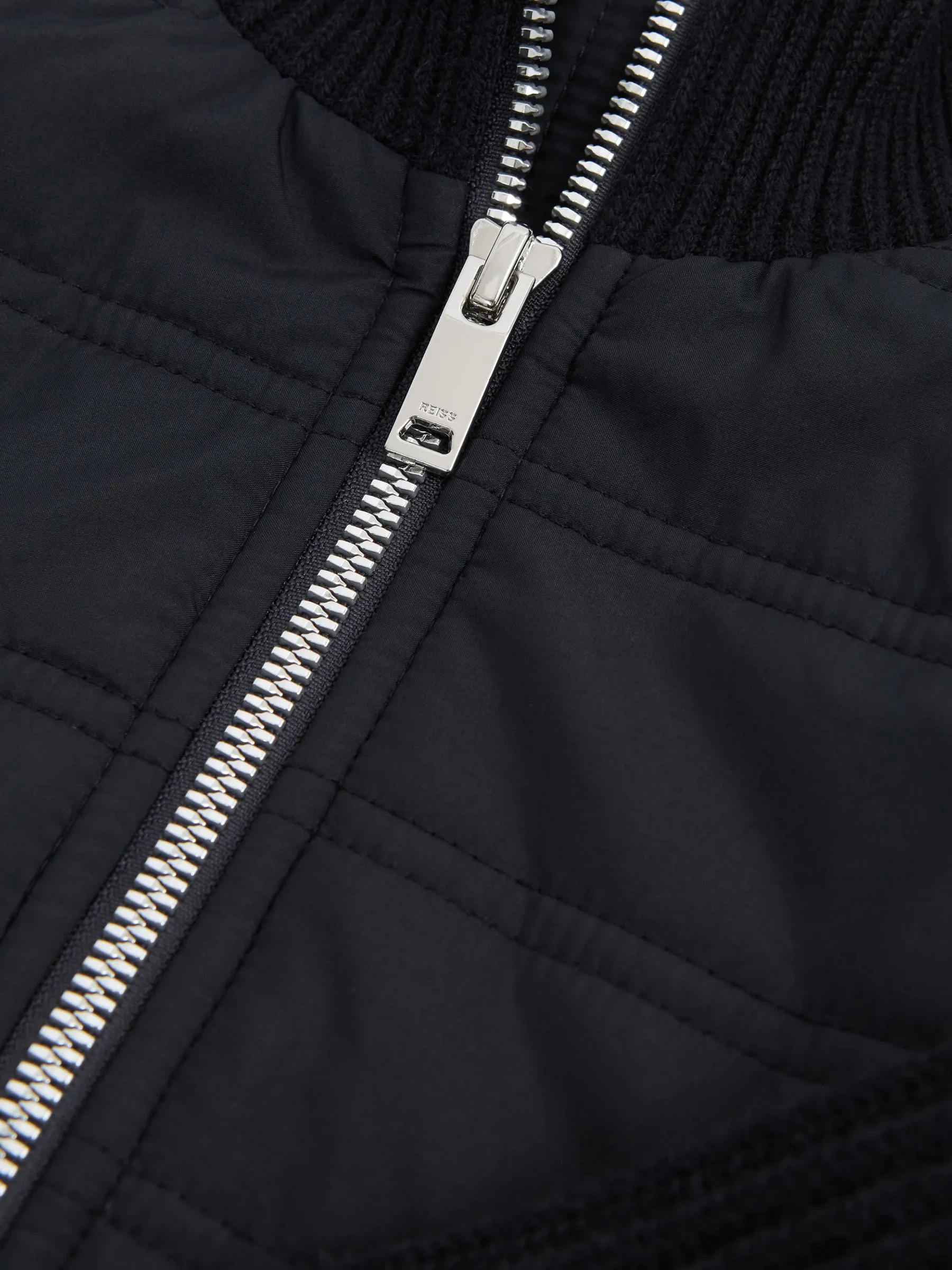 Trainer Hybrid Zip Through Quilted Jacket