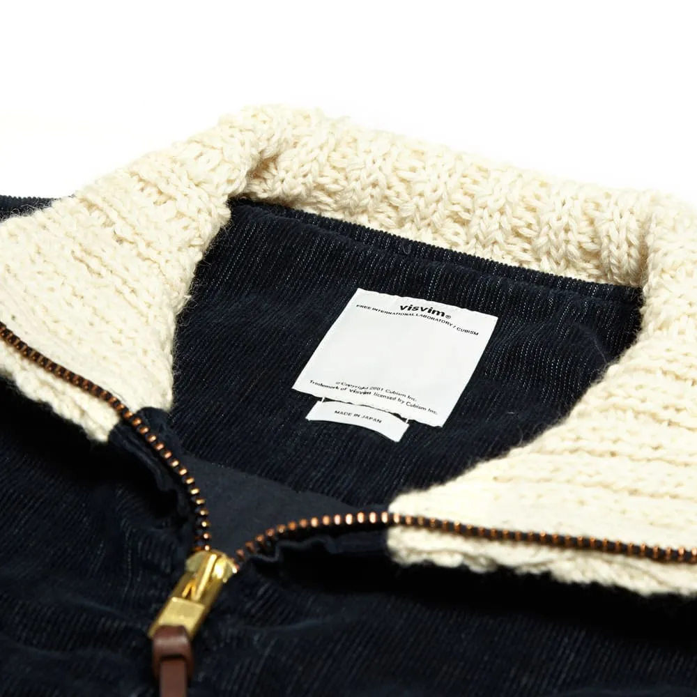 Visvim Redwood Knit Collar Corduroy Jacket KanoDark Indigo