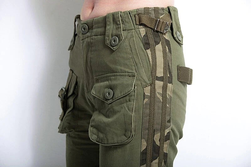 Women's Large Size Military Tactical Cargo Pants with Multi-Pockets