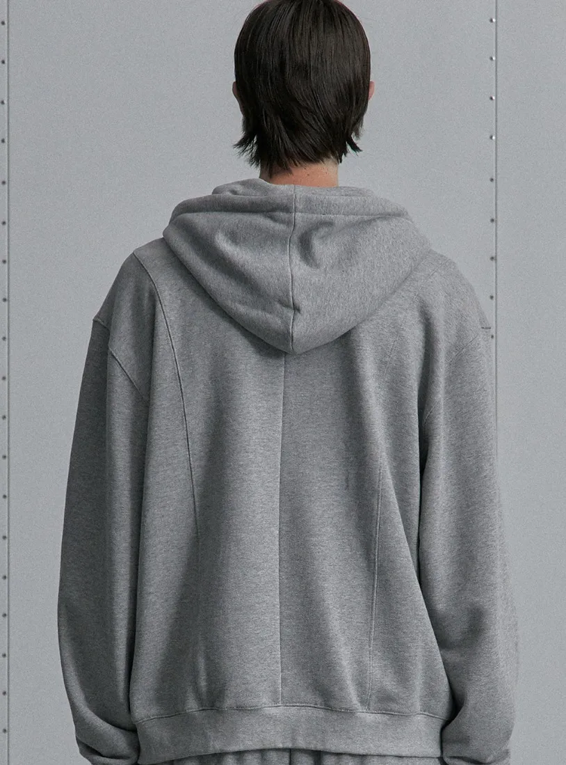 WOOALONG  |[WOOALONG]★ Signature slit hood zip-up