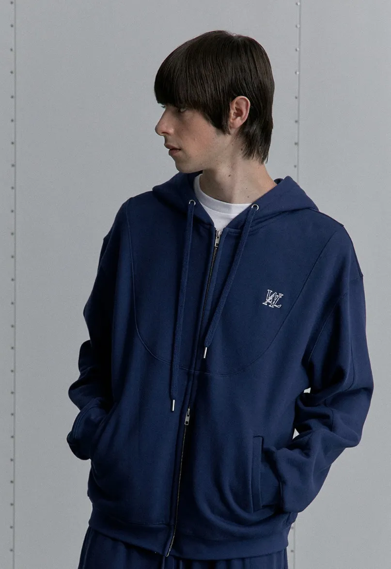 WOOALONG  |[WOOALONG]★ Signature slit hood zip-up